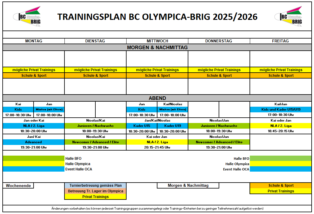 Trainingsplan Hompage 22 23